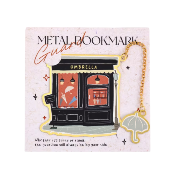 umbrella bookshop metal bookmark for reading lovers