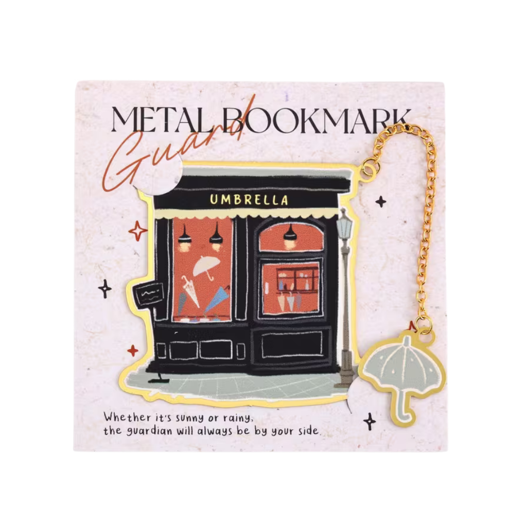 umbrella bookshop metal bookmark for reading lovers