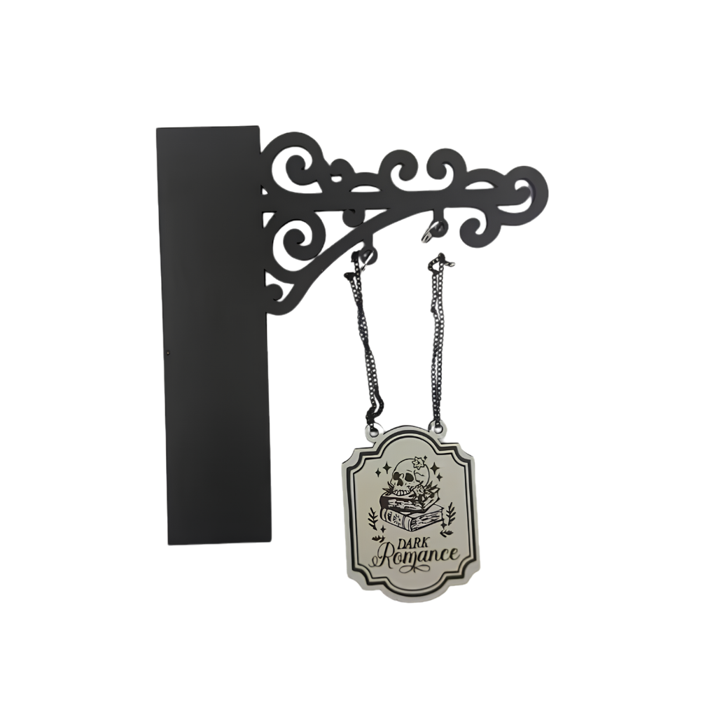 dark romance bookshelf decoration sign