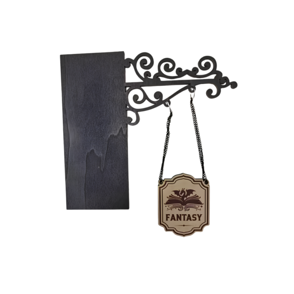 fantasy bookshelf decoration sign