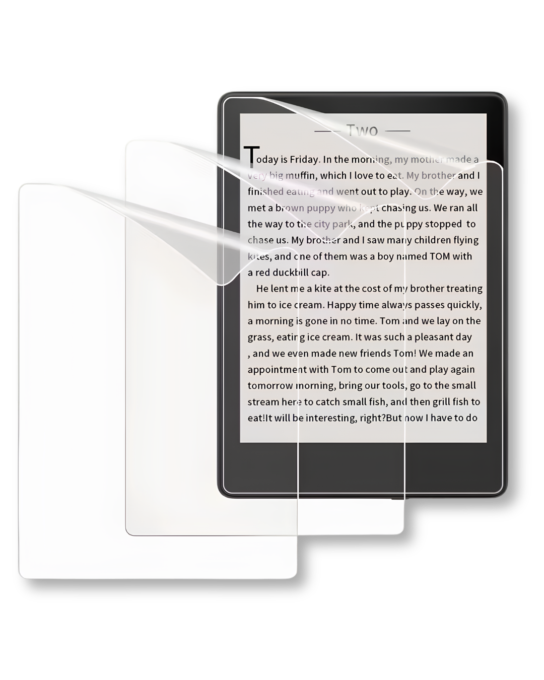 Matte anti-glare screen protector for Kindle Paperwhite 12th Generation. Designed to reduce reflections, minimize glare, preserve screen clarity, and maintain the original Kindle reading experience while protecting against scratches, fingerprints, and everyday wear.