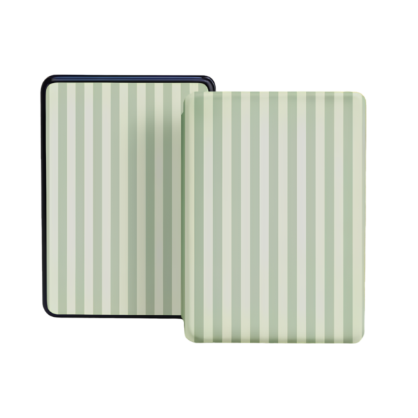 Soft Sage Stripes Kindle basic 11th gen Cover