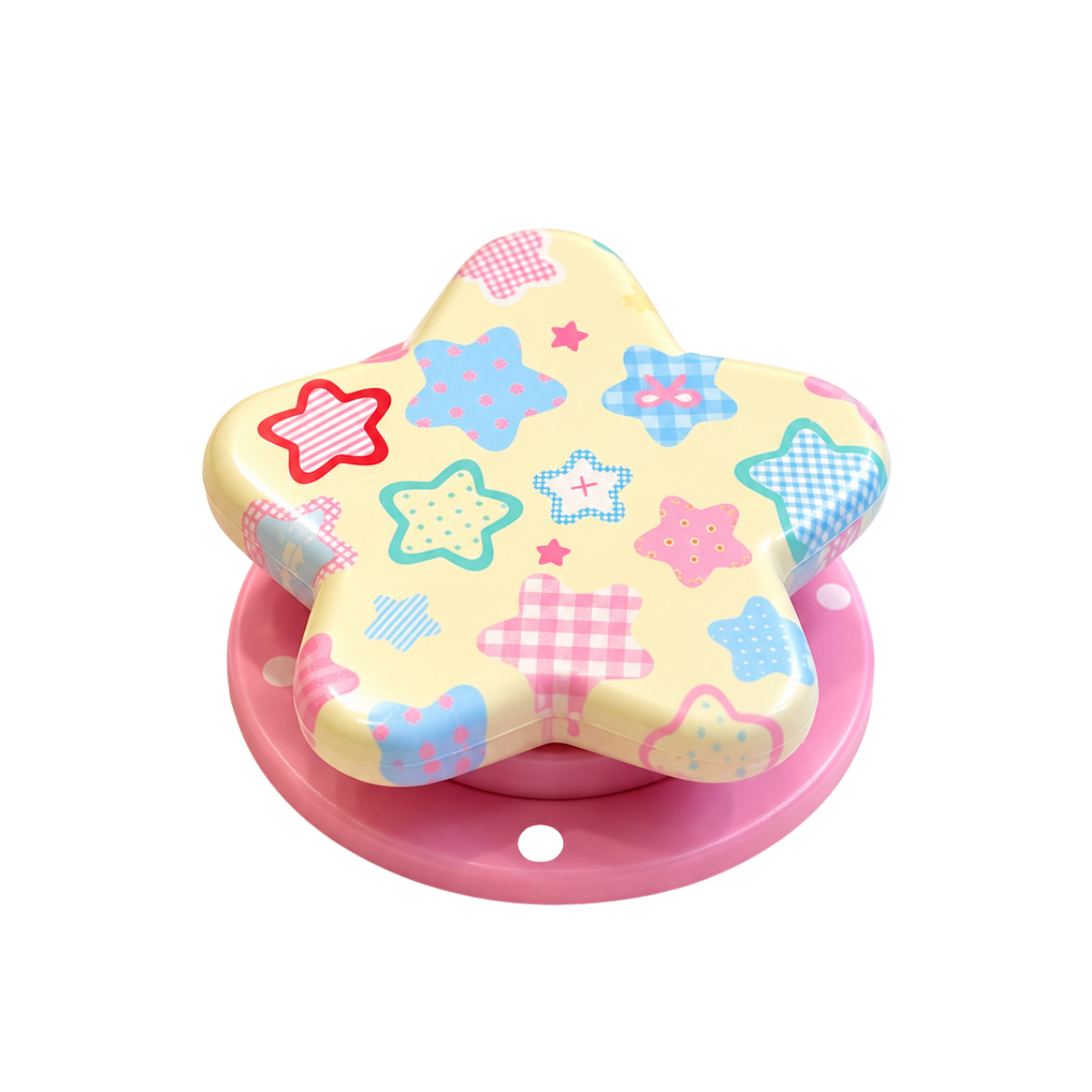 Pastel Patchwork Star Magnetic PopSocket
