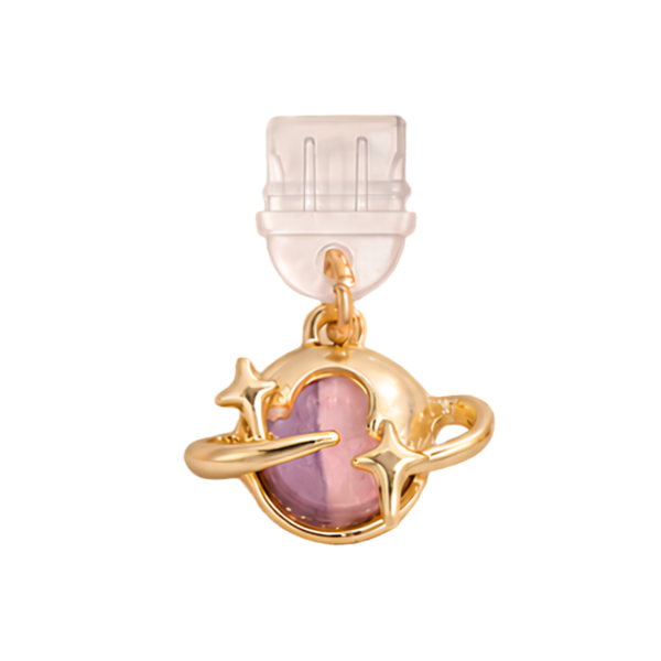 Pink Heart & Stars Gold Dust Plug