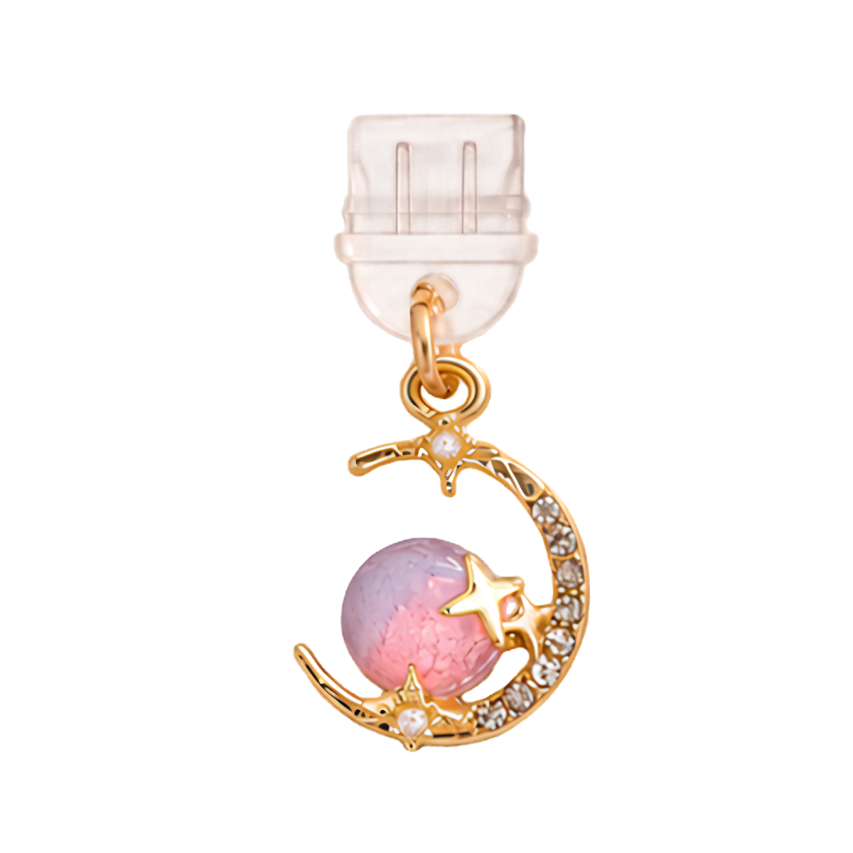 Pink Moon & Stars Gold Dust Plug