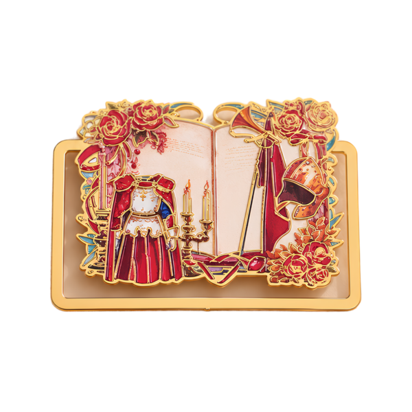 Fantasy Romance Open Book Metal Bookmark