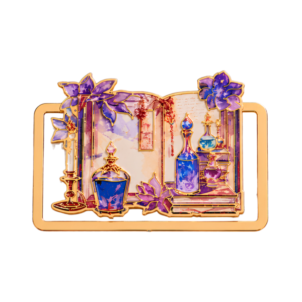 Fantasy Potion Cabinet Metal Bookmark