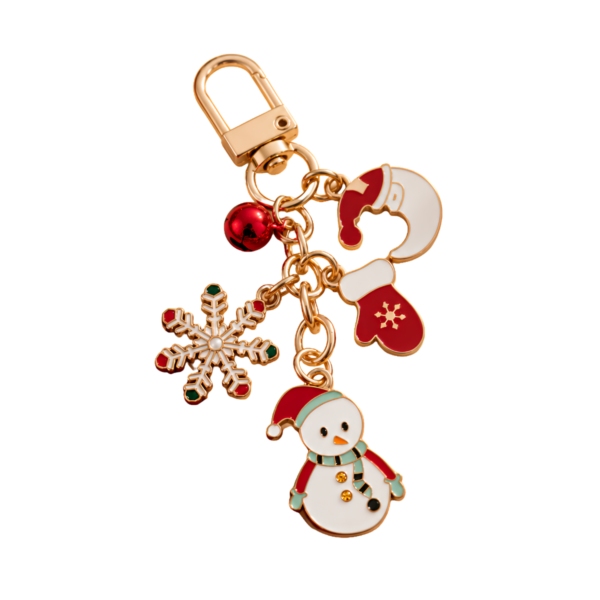 Christmas Snowman Charm Keychain