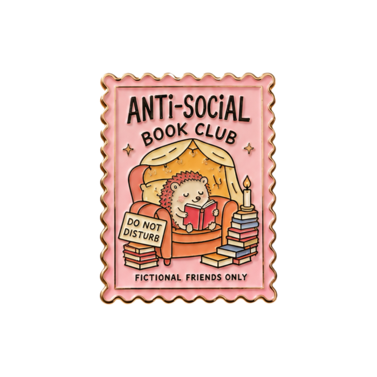 Anti-Social Book Club Enamel Pin