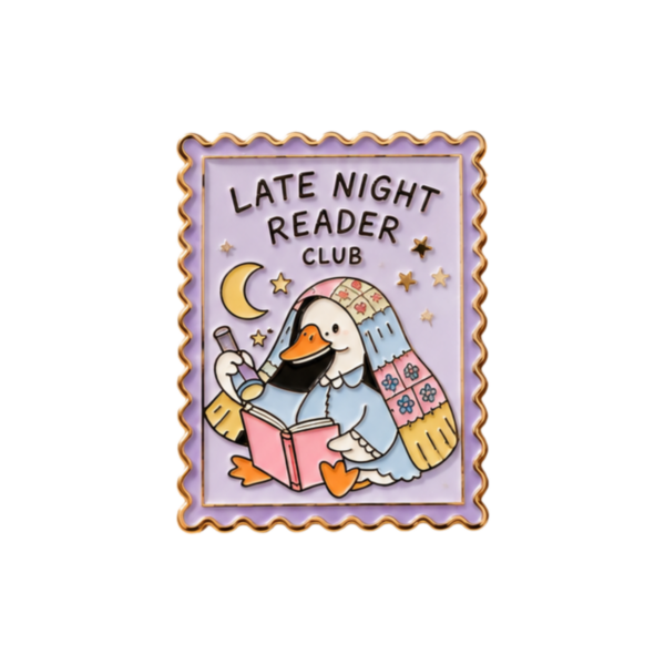 Late Night Reader Club Bookish Pin